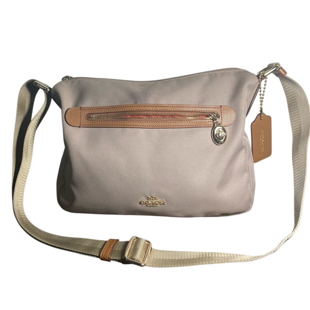 Coach Sawyer  Beige Crossbody Bag